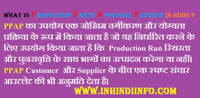 What is Production Part Approval Process  (PPAP) in Hindi ? 