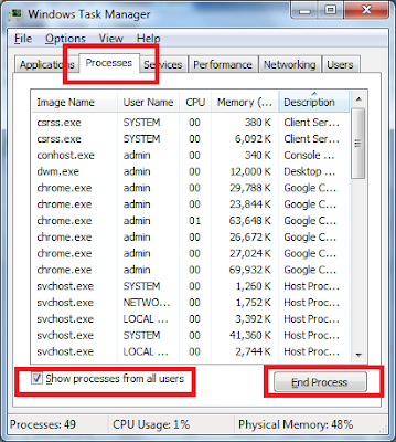 end process in Windows Task Manager