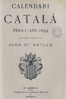 Calendari catalá pera l'any 1899