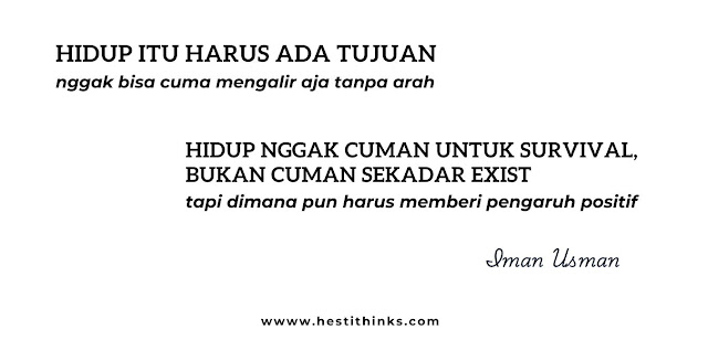 nilai hidup Iman Usman