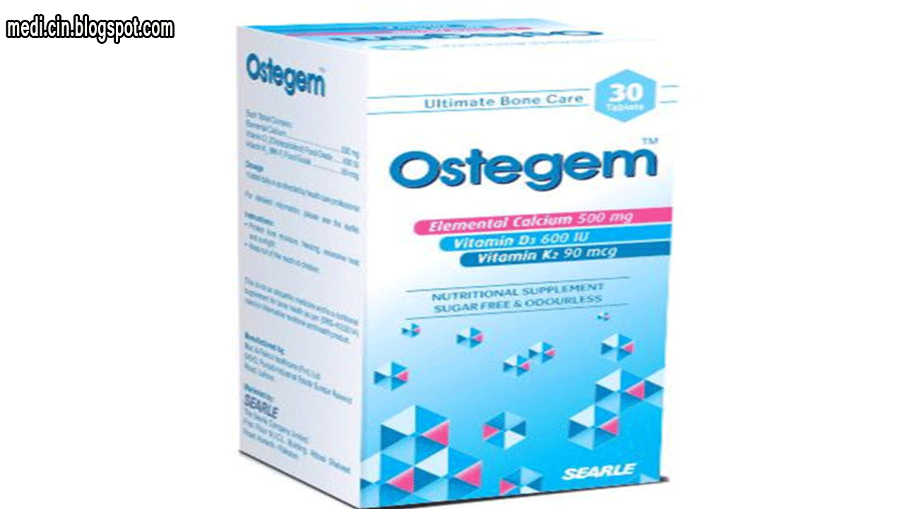 Ostegem Tablets Calcium Vitamin D3 Vitamin K2 Supplement