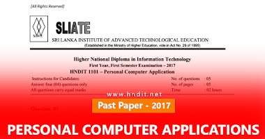 2017 - Past Paper | Personal Computer Application