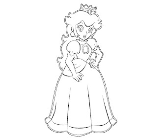 #1 Princess Peach Coloring Page