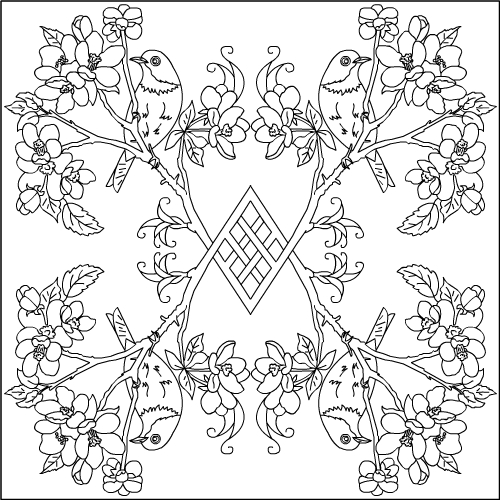 Download Nicole's Free Coloring Pages: APPLE BLOSSOM MANDALA ...