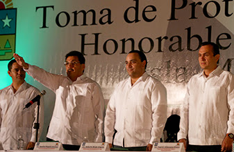 Elogia Roberto Borge el llamado a la unidad y la concordia de Agapito Magaña Sánchez, al rendir protesta como presidente municipal de Isla Mujeres