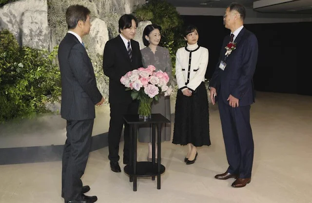 Crown Prince Akishino, Crown Princess Kiko and their daughter Princess Kako visited Sunshine City Bunka Kaikan