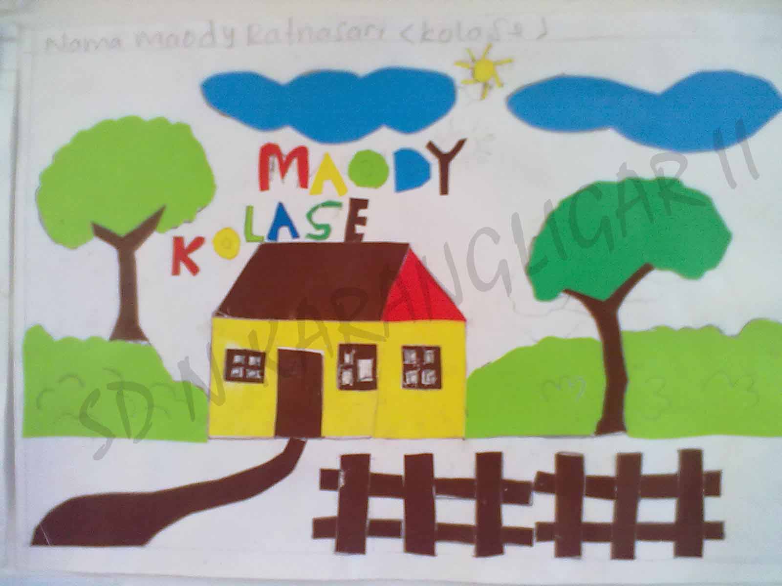 Contoh Sketsa Gambar Kolase