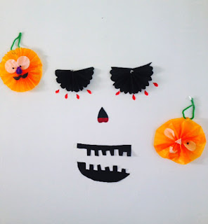 Halloween Decorations with Tissue Paper