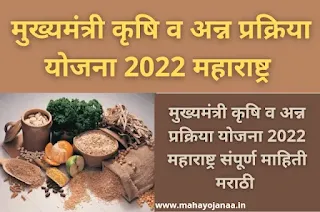 मुख्यमंत्री कृषी व अन्न प्रक्रिया योजना महाराष्ट्र 2022 संपूर्ण माहिती मराठी