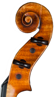 Copy of a Guarneri Del Gesù Violin Head by Nicolas Bonet Luthier - Tête d'un violon en copie de Guarneri del Gesù