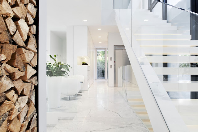 White modern hallway