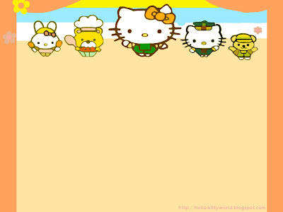 Hello Kitty-Orange, Hello Kitty-Orange Wallpeper, Kitty-Orange