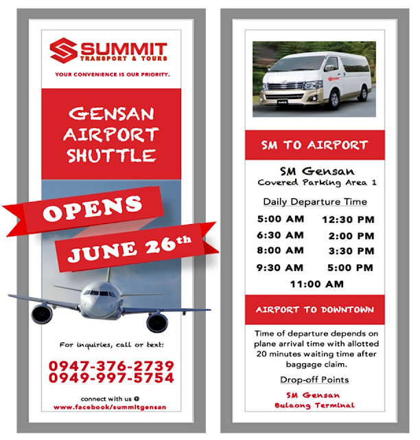 GenSan Airport Shuttle Service opens on June 26
