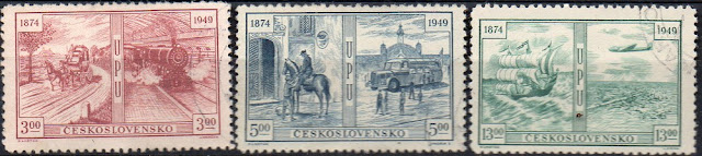 Czechoslovakia . 1949 - 75th anniv. of the UPU