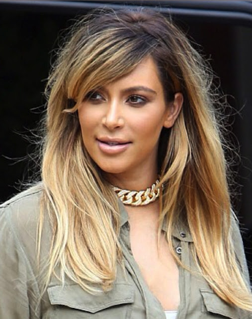 kim kardashian cabelo com frizz