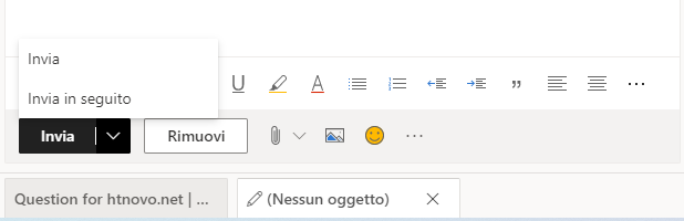 Previsioni di testo e 'Invia in seguito' disponibili su Outlook.com