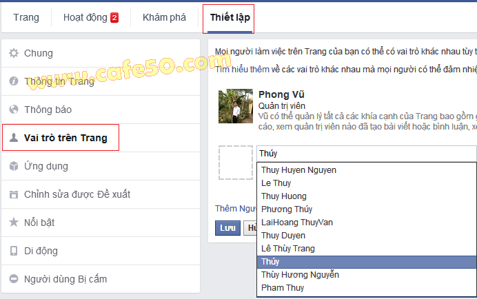 Cách thêm Admin cho trang (Page) trên Facebook (FB)