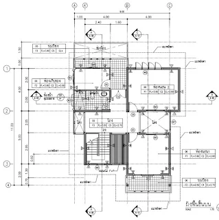 บ้านประหยัดพลังงานสองชั้น 2ห้องนอน 2ห้องน้ำ [กทม.แบบที่ 2]