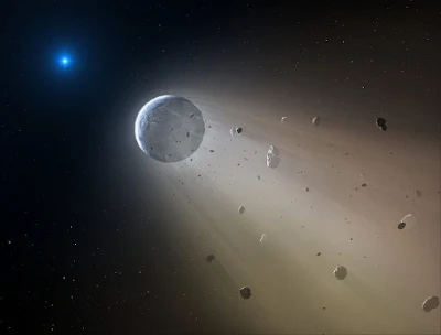 A huge rocky exoplanet the size of Neptune falls into pieces planet-today.com