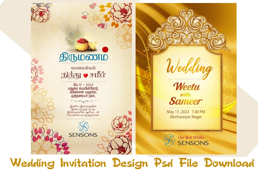 Wedding Invitation Templates Design Psd File Download