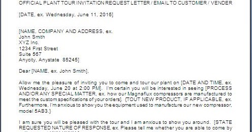 Plant Visit Request Letter 