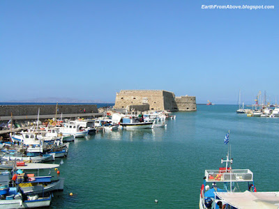 Venetian Medieval Fortress Rocca al Mare at the Harbour of Heraklion, Crete, Greece