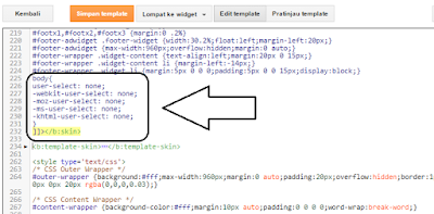 Cara membuat blog tidak bisa di copy paste oleh orang lain