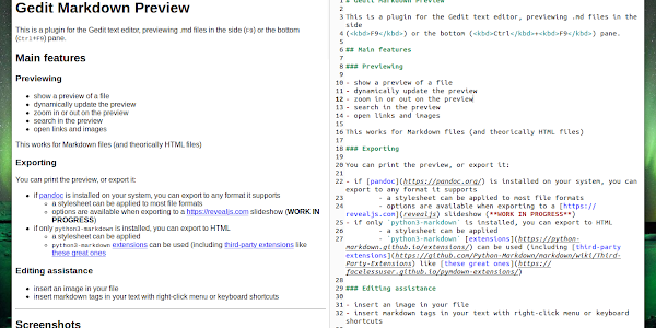 How To Add Markdown Support To Gedit Using `Markdown Preview` Plugin