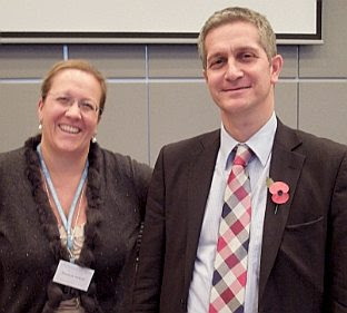 Elisabeth Sabaditsch-Wolff and Paul Welsh, First Secretary Political of the UK Delegation