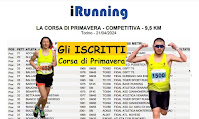 Gli iscritti alla Corsa di Primavera.  Possibilità di iscriversi oggi e domani presso Giannone Sport