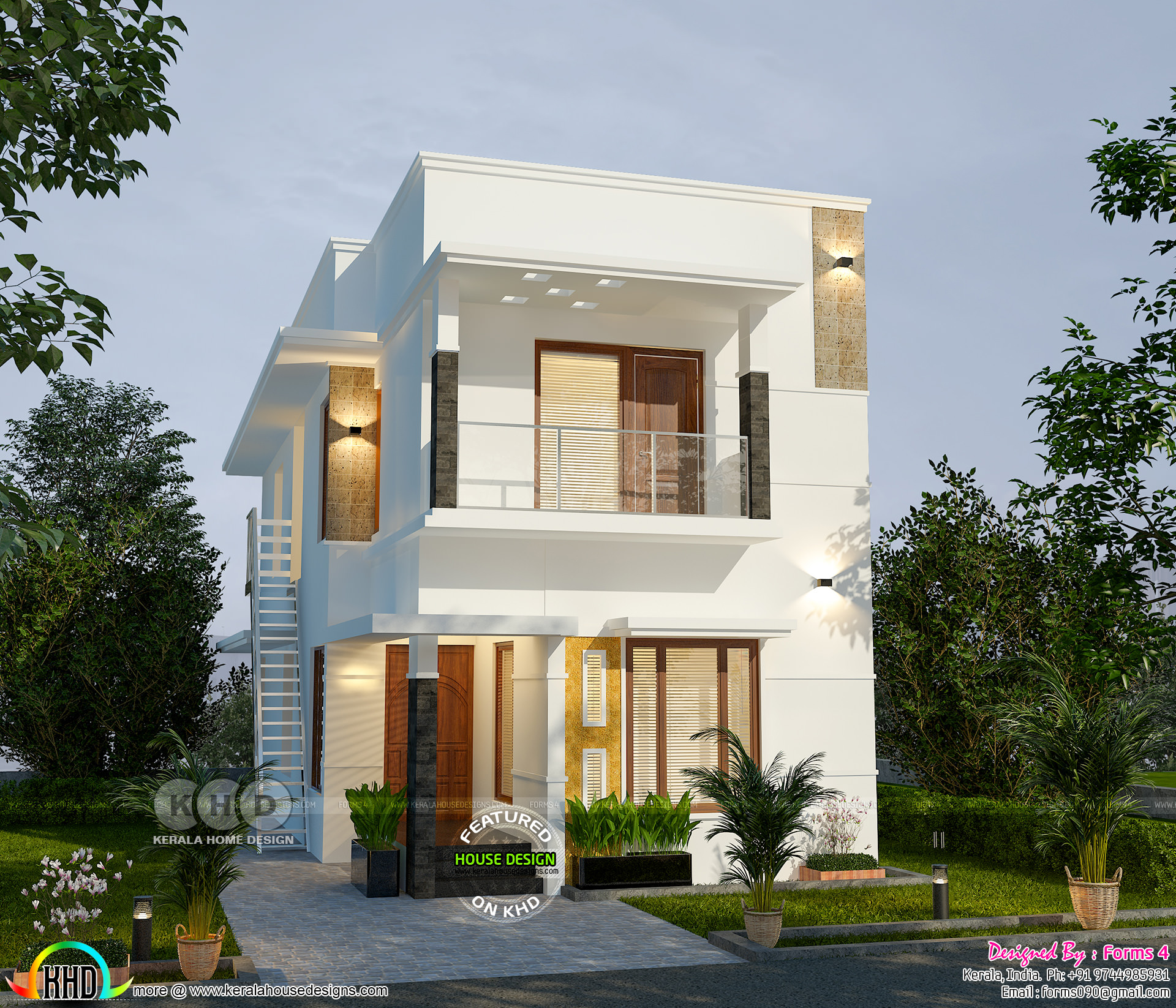 1500 square feet 4 bedroom 25 lakhs cost home Kerala 