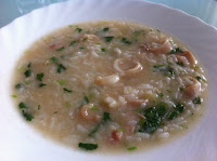 Vietnamese cuisine: rice with squid