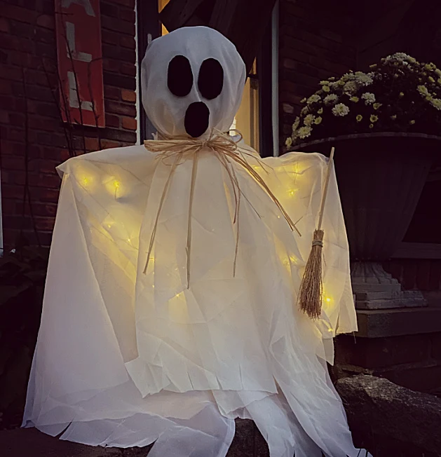 ghost with lights at night