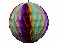 Multicoloured, Honeycomb, Paper, Lantern, Rainbow