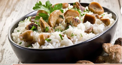 Rice with vegetables and mushrooms recipe