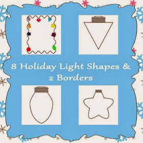 http://www.teacherspayteachers.com/Product/Printable-Holiday-Lights-Shapes-986358