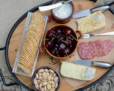 Charcuterie for Two ♥ KitchenParade.com. Practical tips and ideas for convivial meals for special occasions and celebrations.