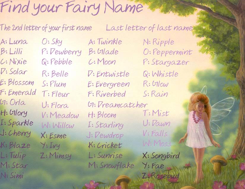  Find your Fairy Name CafeMom