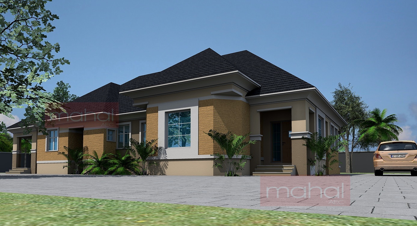 Contemporary Nigerian Residential Architecture 4 Bedroom Bungalow