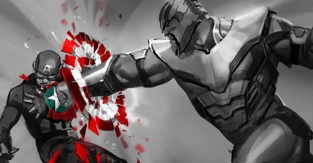 Avengers: Endgame -Thanos Destroying Captain America Shield