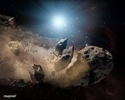 big boulders in space