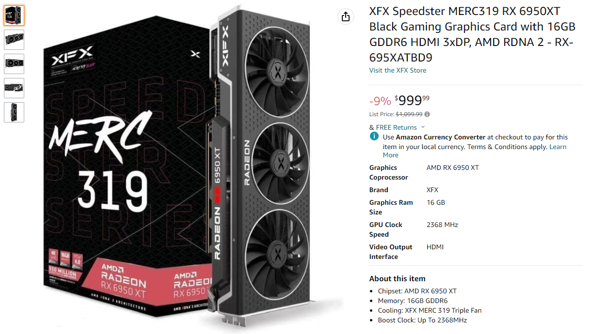 RX 6950 XT Price