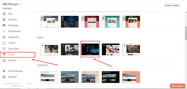 mengganti template blogger