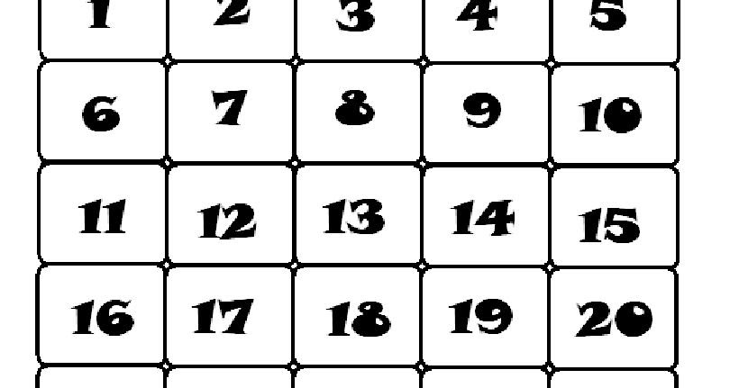 Top printable numbers 1-50 | Derrick Website