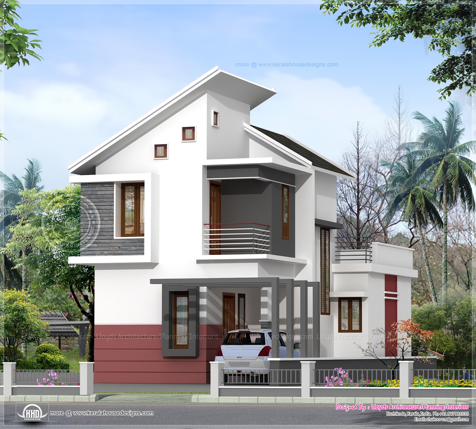 1197 sq ft 3  bedroom  villa  in 3  cents plot Home  Kerala Plans 