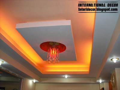 False ceiling pop designs LED ceiling lighting ideas 2018
