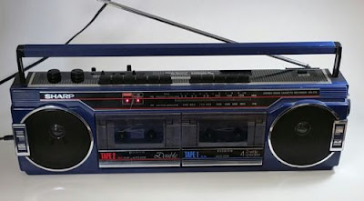 Sharp vintage radio with two tape decks