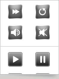 Web Media Player Icons | Gray