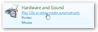 Disable Autoplay of Audio CDs , Blank CD or DVD media and USB Drives in XP and Vista