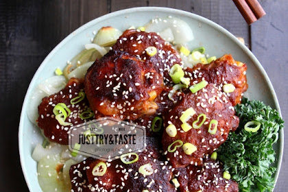 Resep Spicy Korean Chicken Bulgogi (Oven-Baked) 